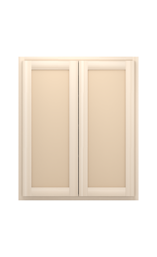 30" x 36" Face Frame Flat Shaker wall cabinet, ready to paint, front view