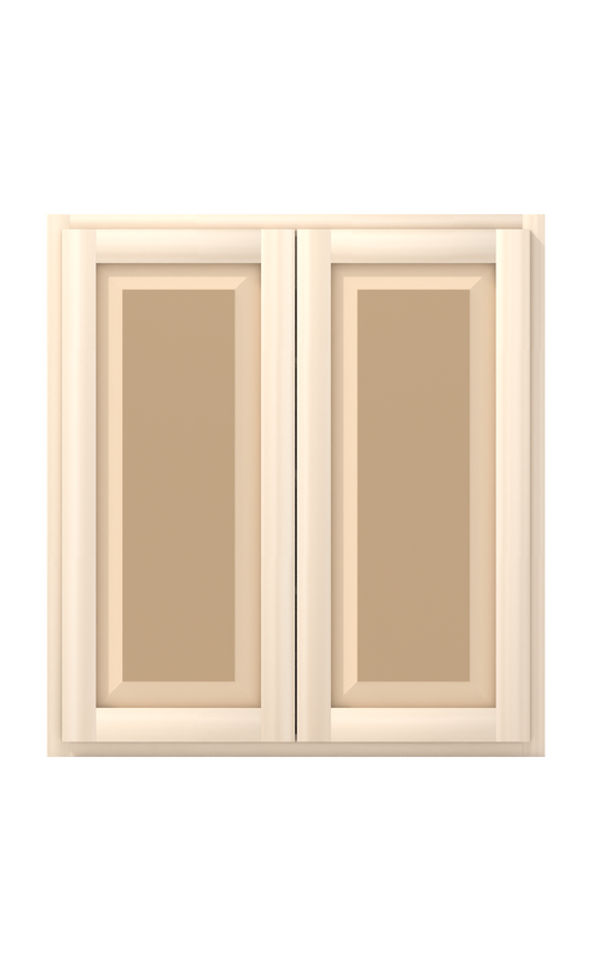 33" x 36" Face Frame Raised Panel Shaker wall cabinet, ready to paint, front view