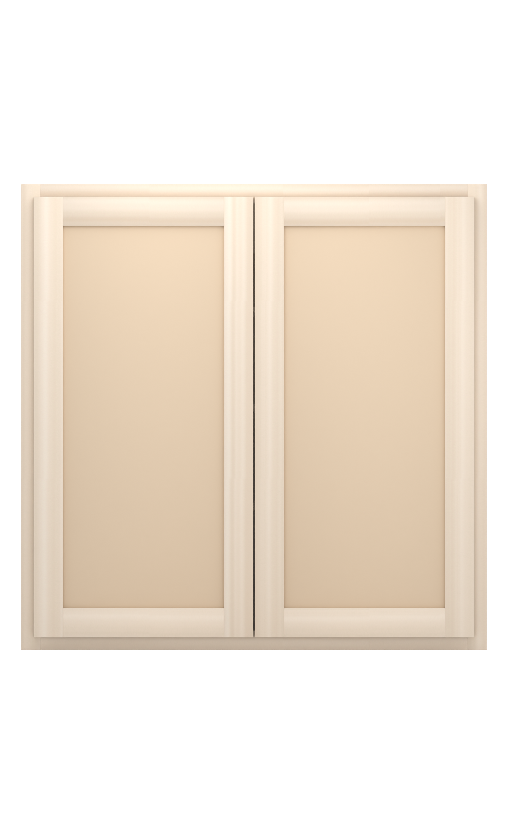 36" x 36" Face Frame Flat Shaker wall cabinet, ready to paint, front view