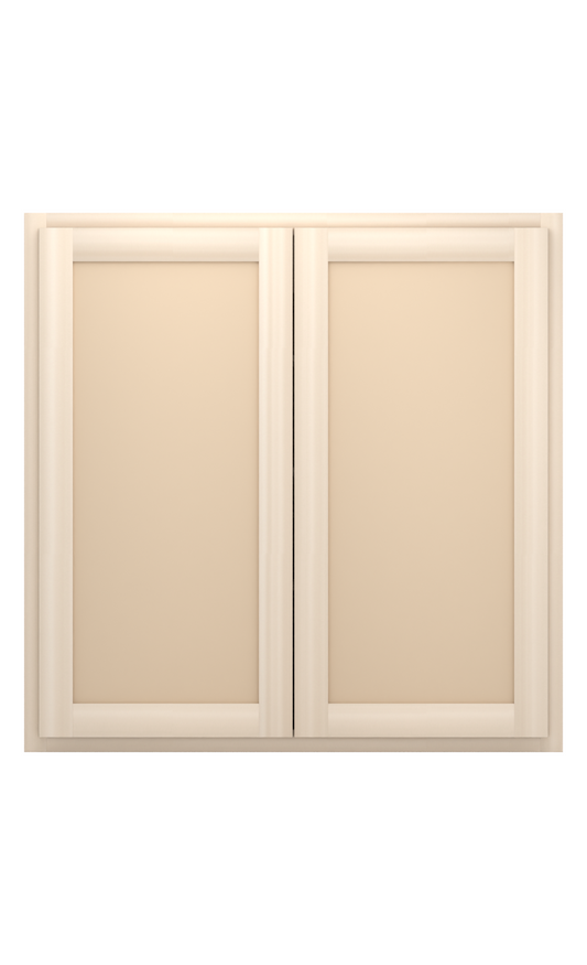 36" x 36" Face Frame Flat Shaker wall cabinet, ready to paint, front view